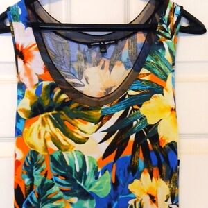 Tropical Floral Sleeveless Dress